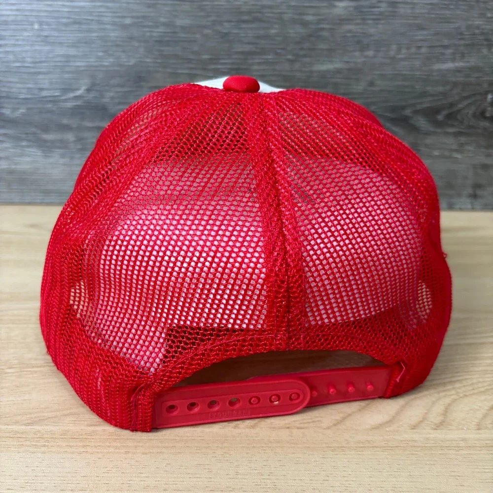 Vintage Dittrich Hat Cap Snapback Red White Trucker Trucking Minnesota‎ New Ulm